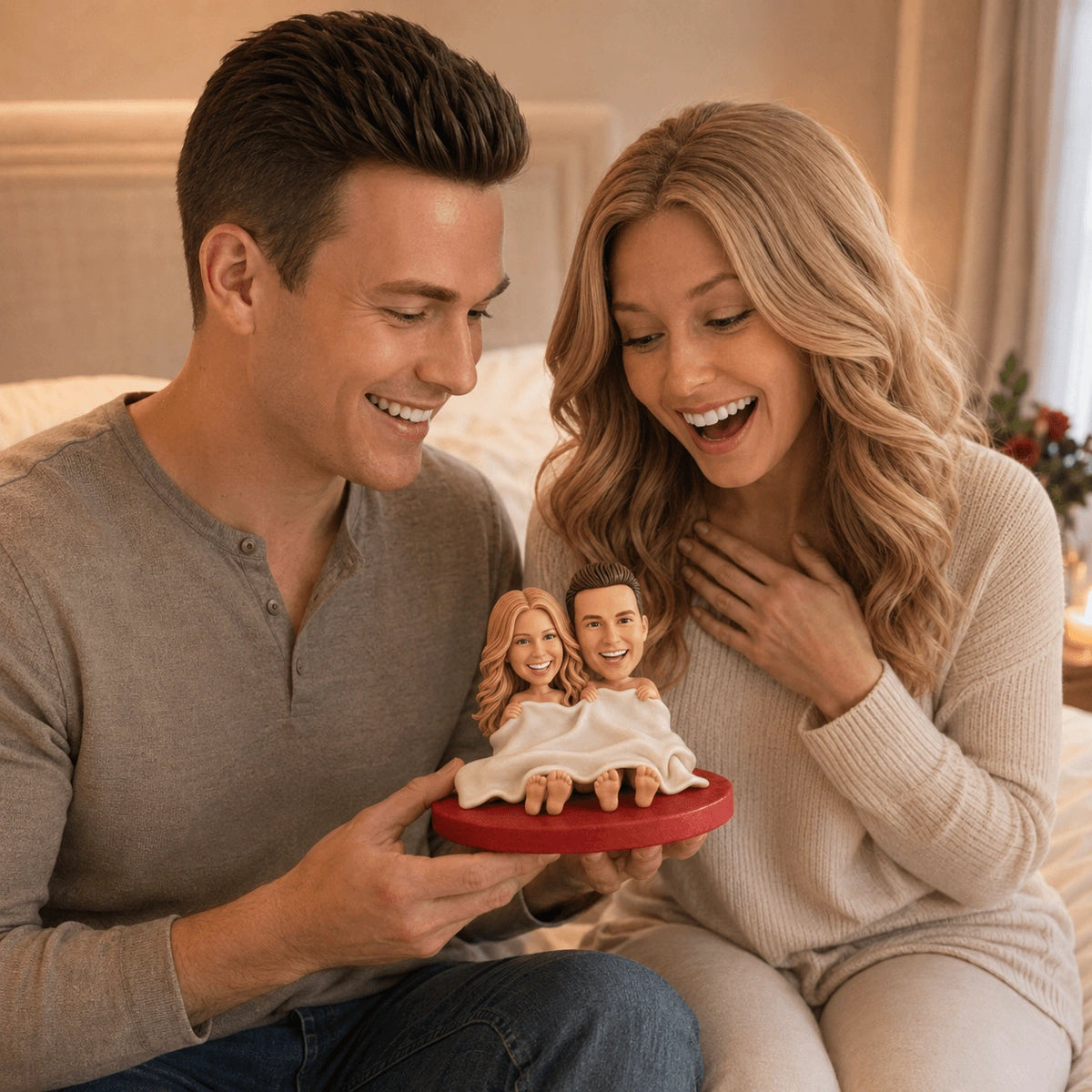 Custom Naked Couple Bobbleheads
