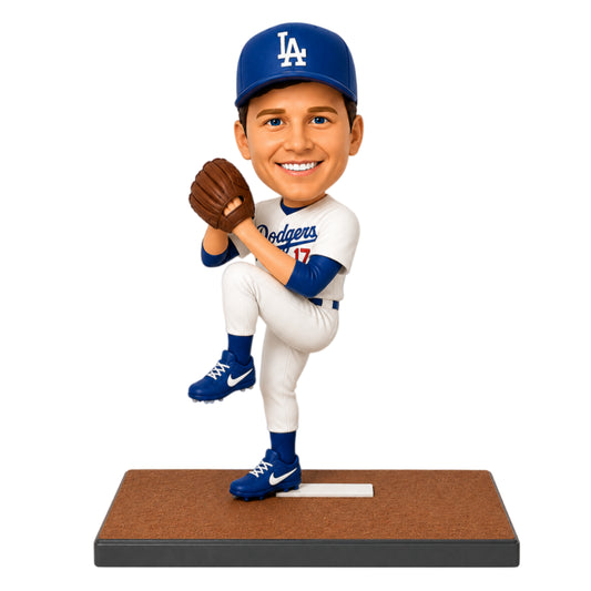 Custom Los Angeles Baseball Fan Bobbleheads –--- Customizable Baseball Outfit & Pose