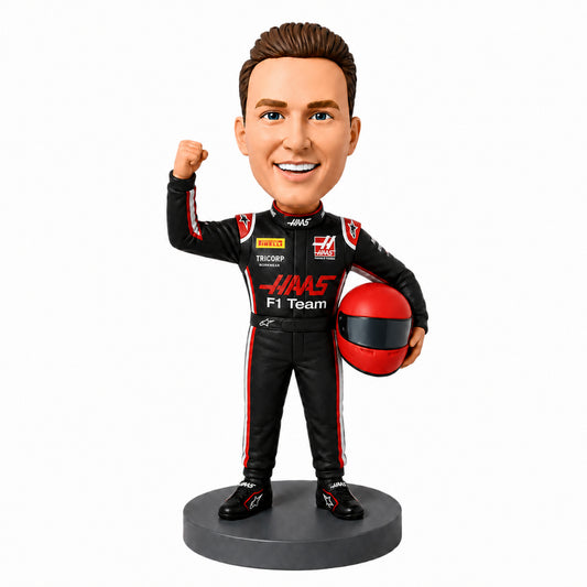Custom Race Car Driver Bobbleheads – Customizable Race Suit  & Pose