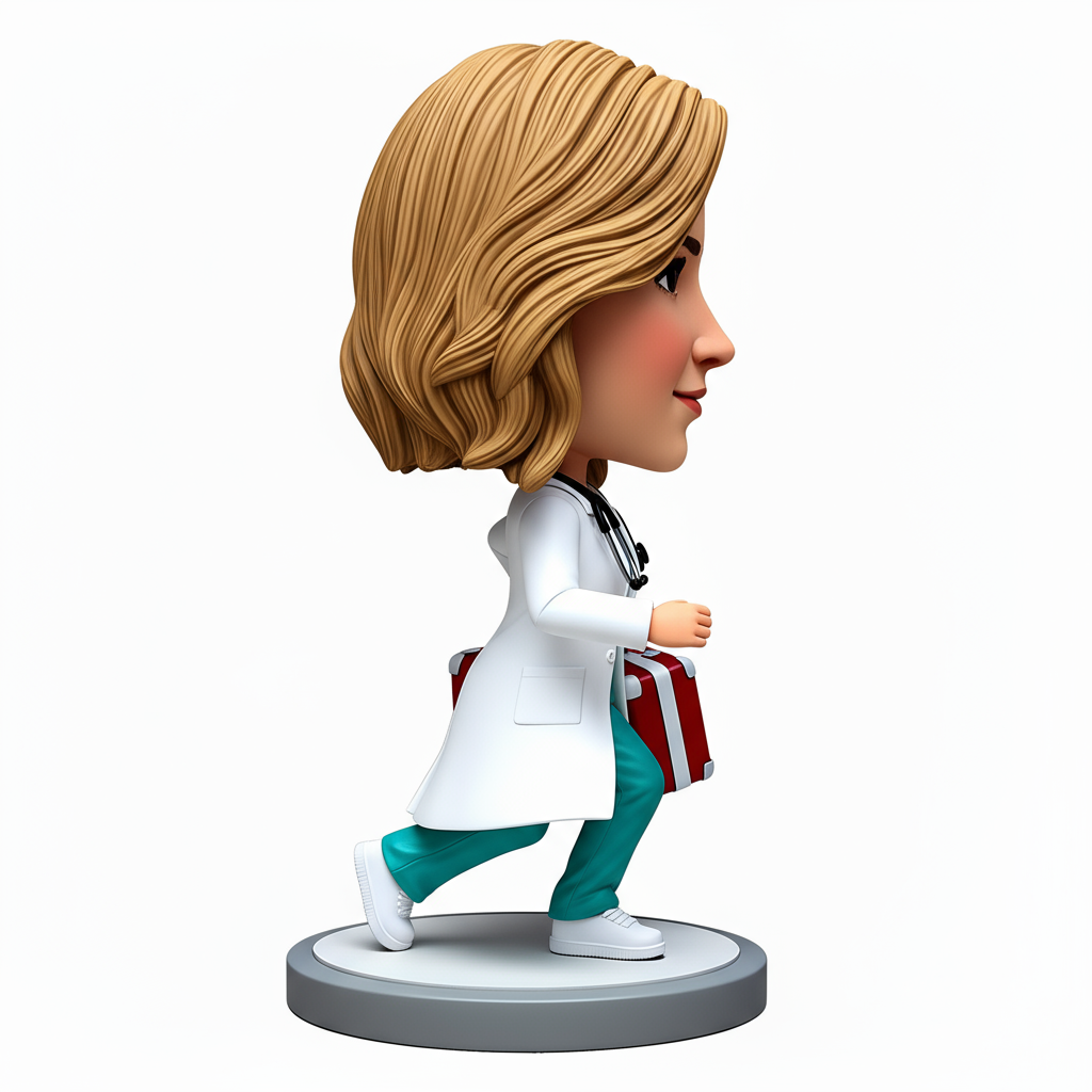 Female Doctor in Emergency Department Custom Bobbleheads