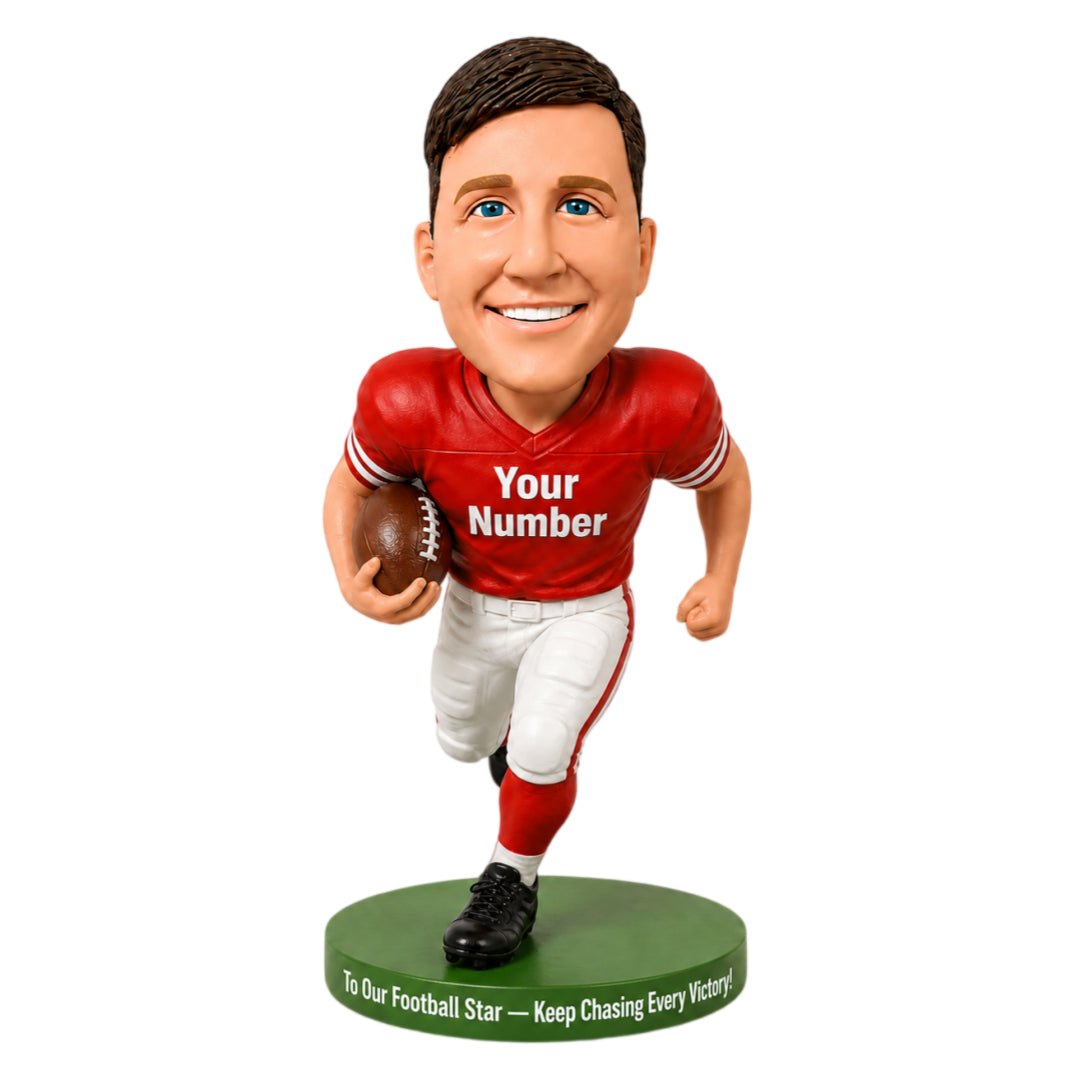 Custom Footballers Bobbleheads – Customizable Football Uniform & Pose