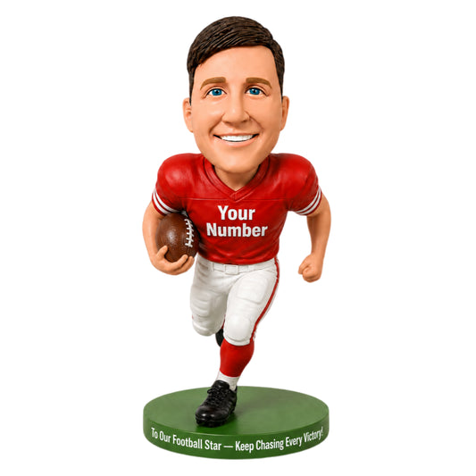 Custom Footballers Bobbleheads – Customizable Football Uniform & Pose