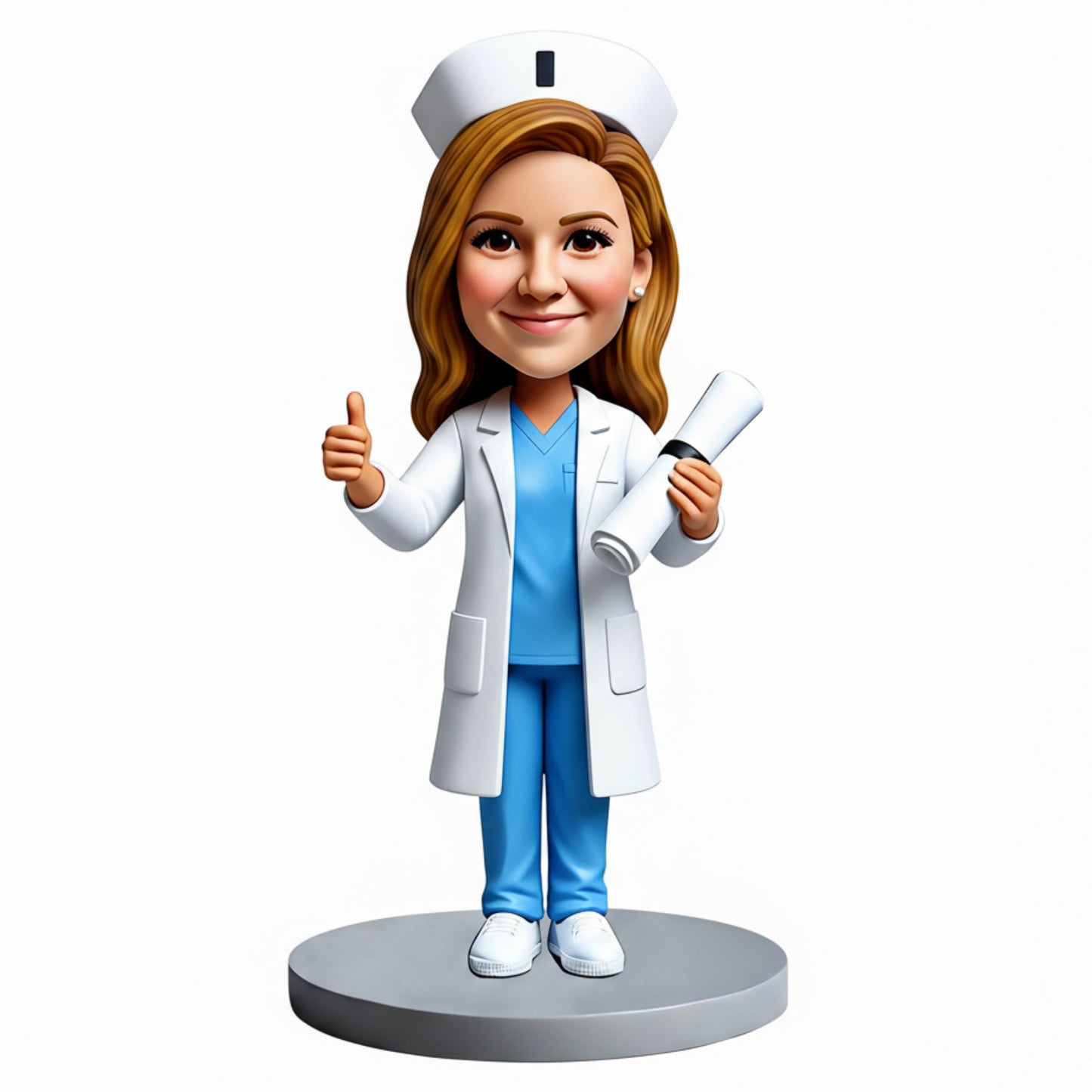 Nurse Graduation Custom Bobbleheads - Perfect Gift for Nurse - Customizable Pose & Outfit