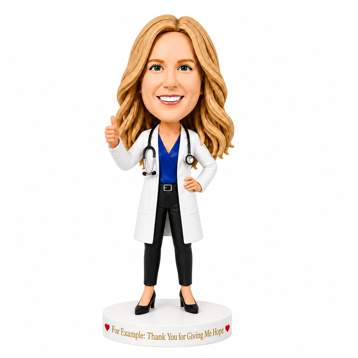 Custom Female Doctor Bobblehead – Customizable Medical Attire & Pose