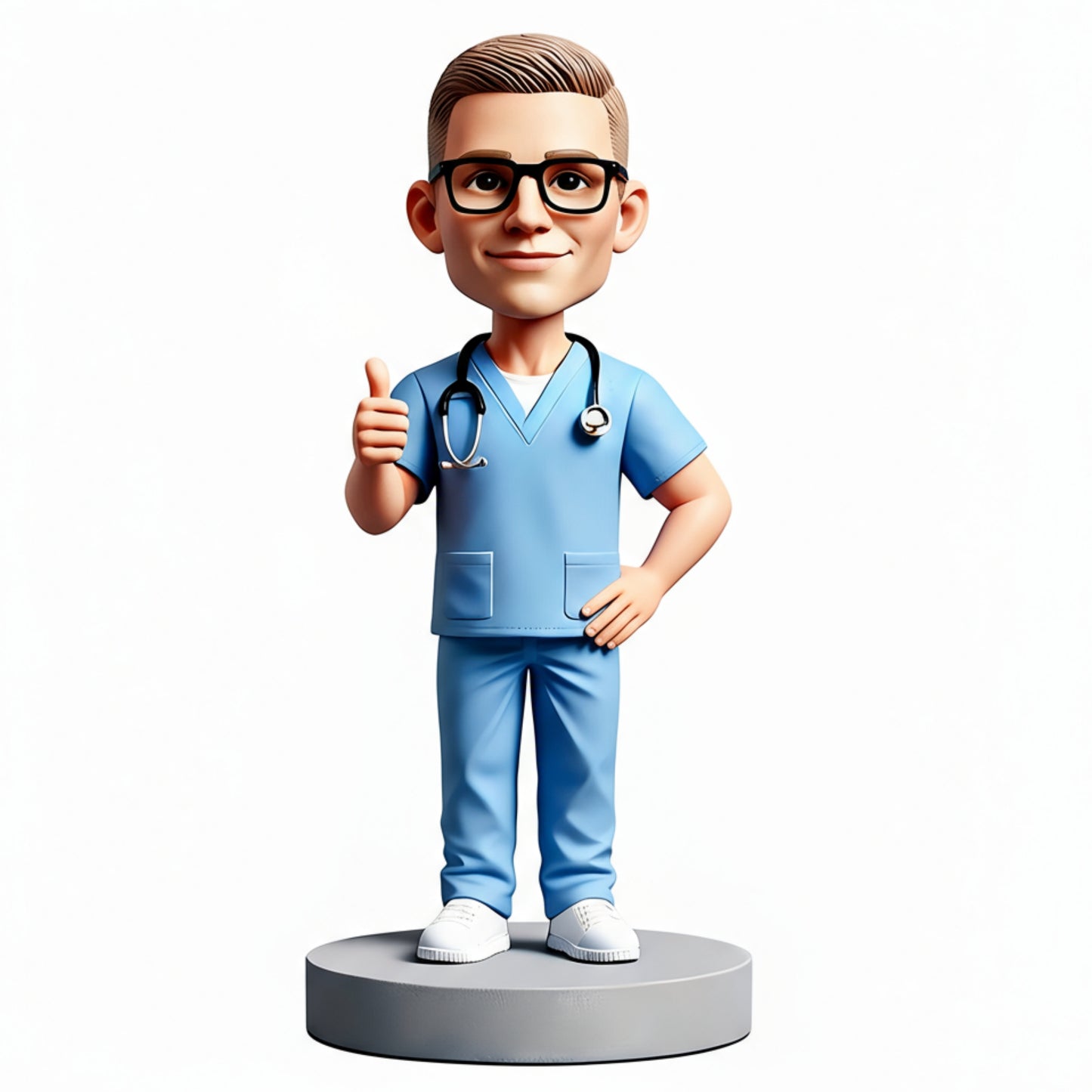 Male Nurse Custom Bobbleheads - Perfect Gift for Male  Nurse - Customizable Pose & Outfit