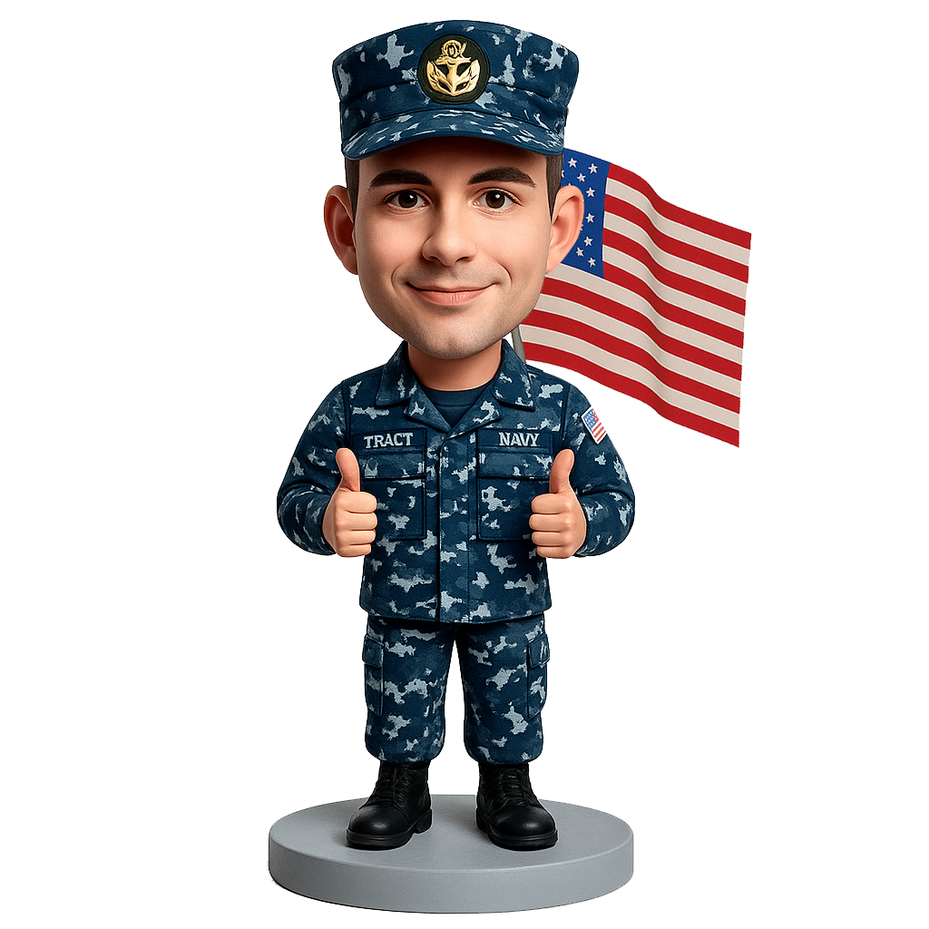 Naval Custom Bobbleheads - Navy Uniform Can Be Customized