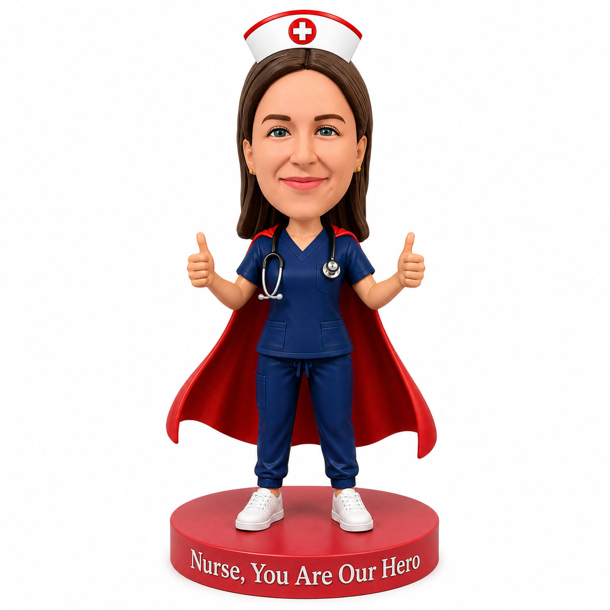 Custom Nurse Bobblehead – Customizable Medical Attire & Pose