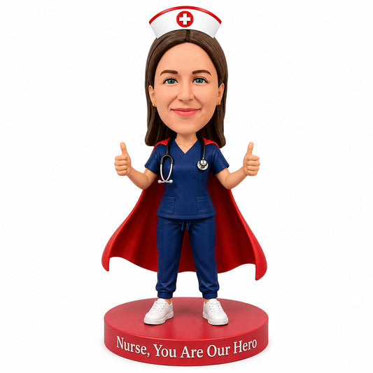 Custom Nurse Bobblehead – Customizable Medical Attire & Pose