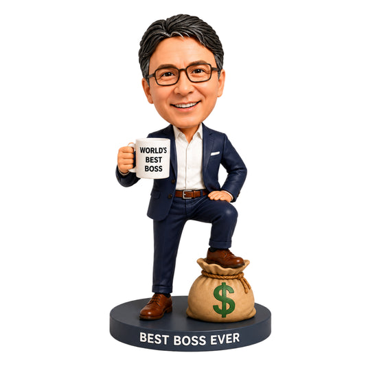 Custom Boss Bobblehead – Customizable Outfit & Pose