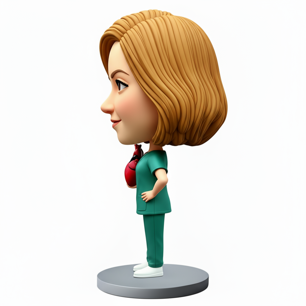 Personalized Female Cardiologist Bobbleheads | Perfect Gift for Female Cardiologist - Customizable Pose & Outfit