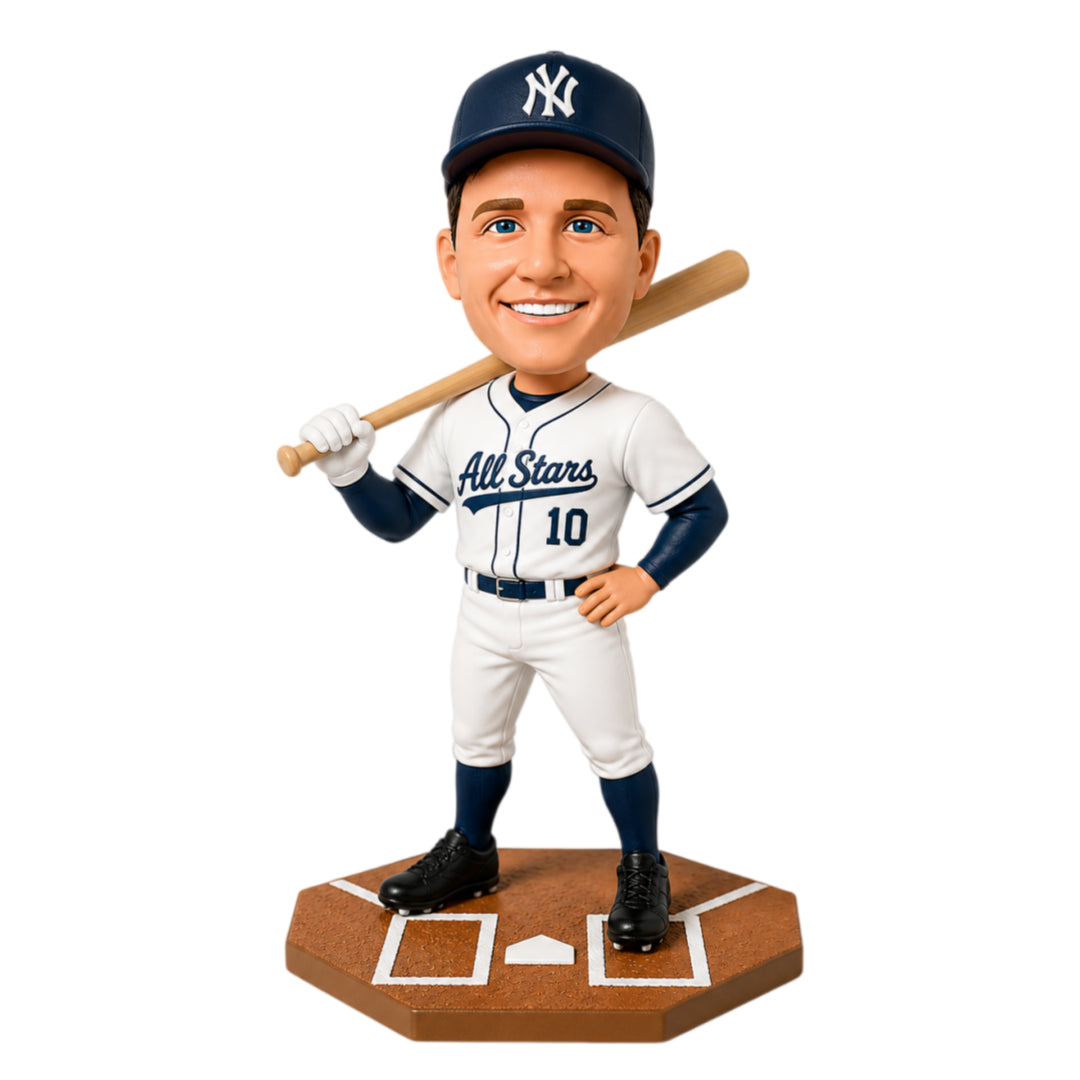 Custom Baseball Player Bobbleheads –-- Customizable Baseball Uniform & Pose