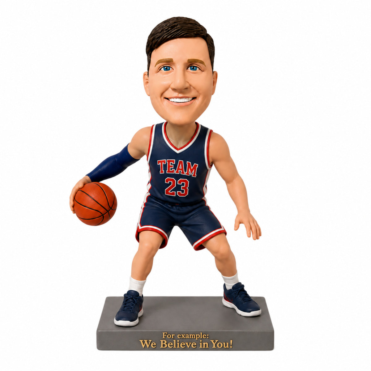 Custom Basketball Player Bobbleheads –- Customizable Basketball Uniform & Pose