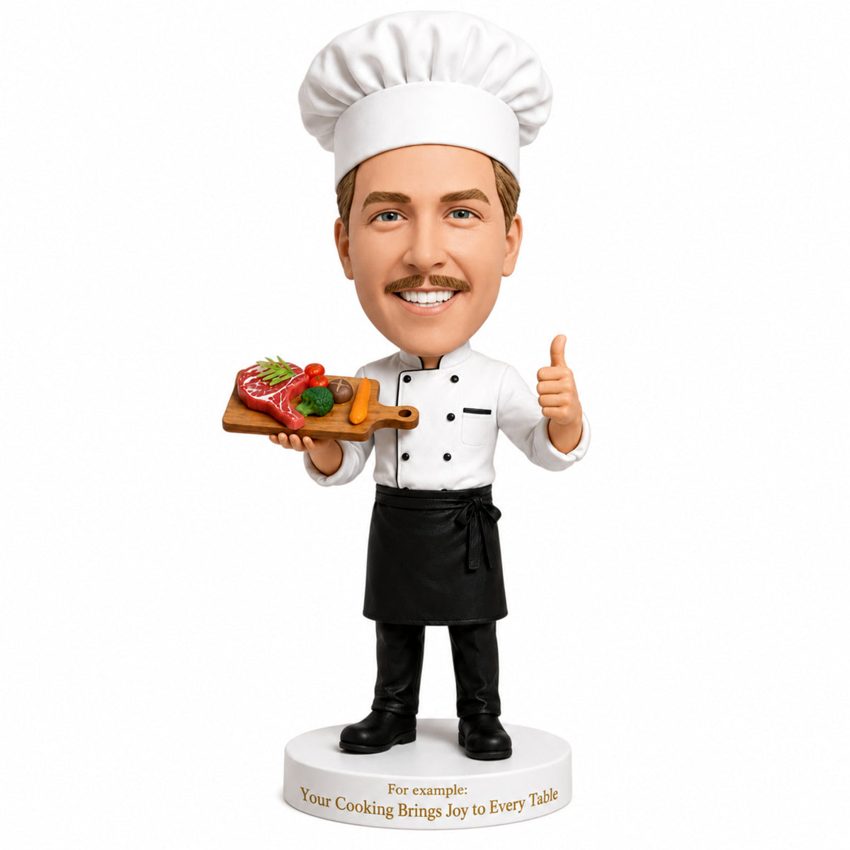 Custom Chef Bobbleheads – Customizable Chef Attire & Pose