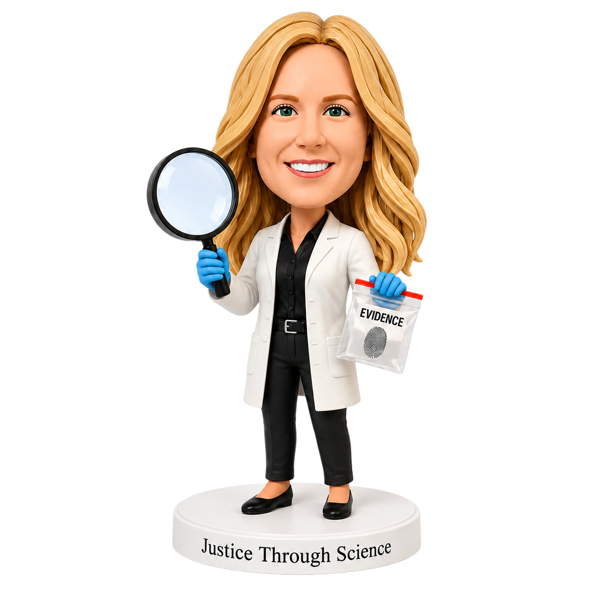Custom Forensic Expert Bobblehead – Customizable Professional Attire & Pose
