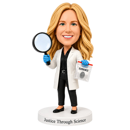 Custom Forensic Expert Bobblehead – Customizable Professional Attire & Pose