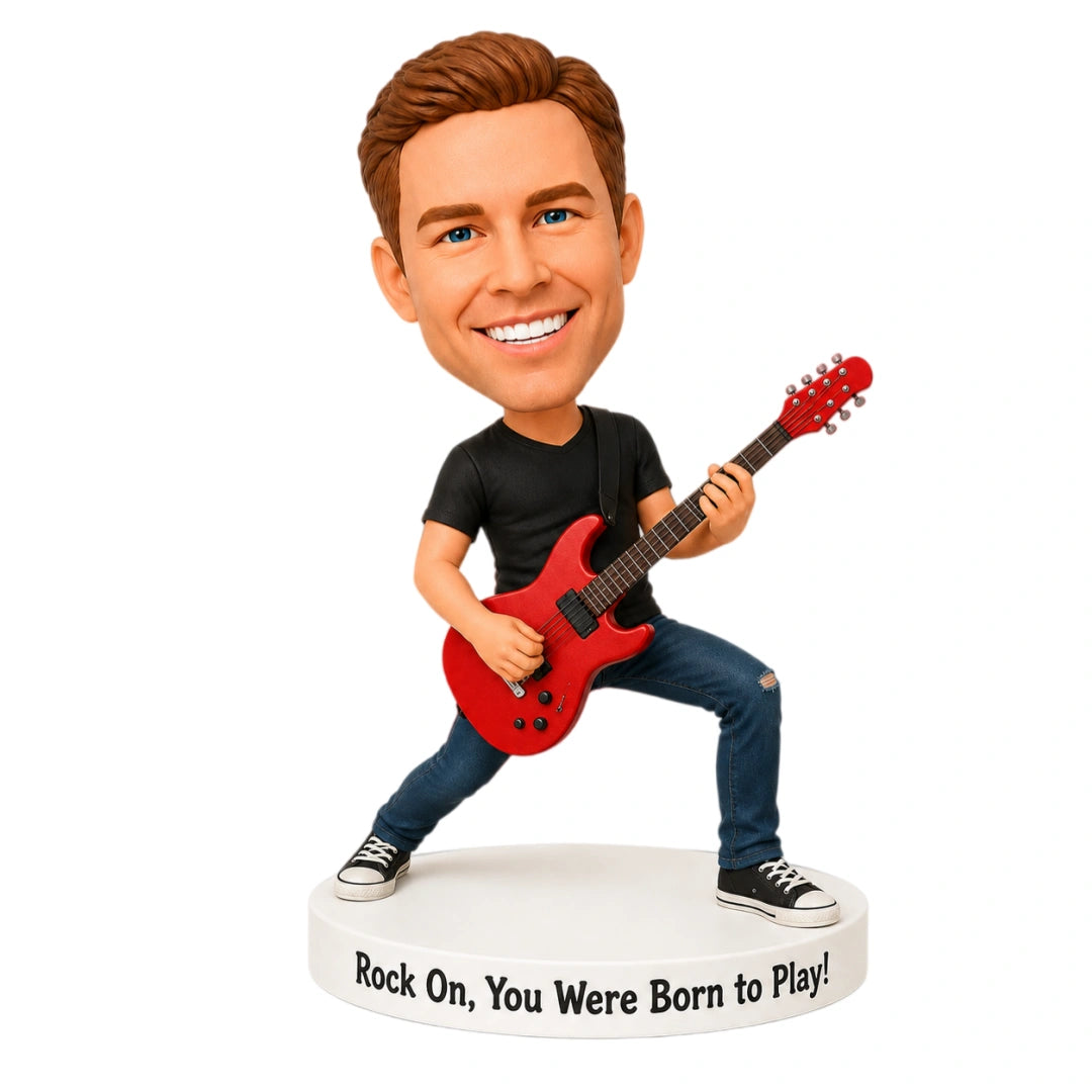 Custom Guitarist Bobbleheads –-- Customizable Outfit & Pose