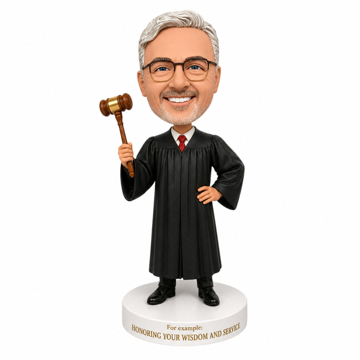 Custom Judge Bobbleheads – Customizable Judicial Robe & Pose