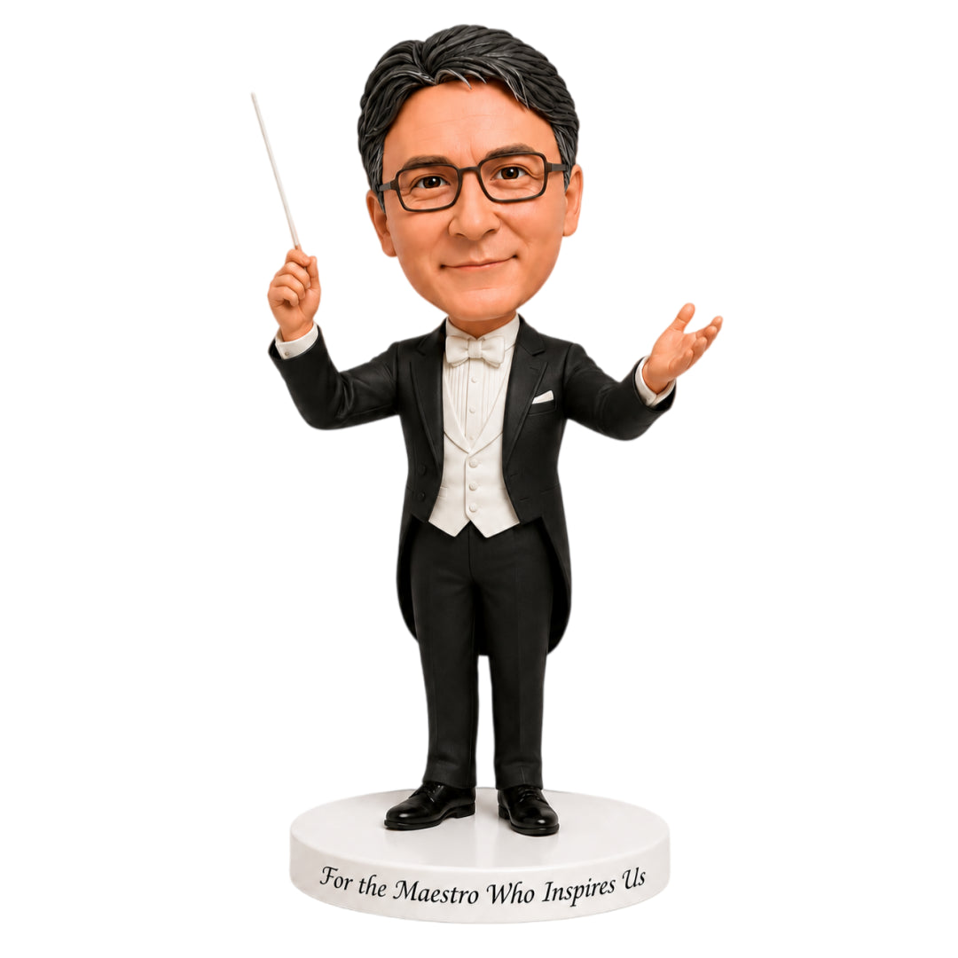 Custom Music Conductor Bobbleheads – Customizable Outfit & Pose