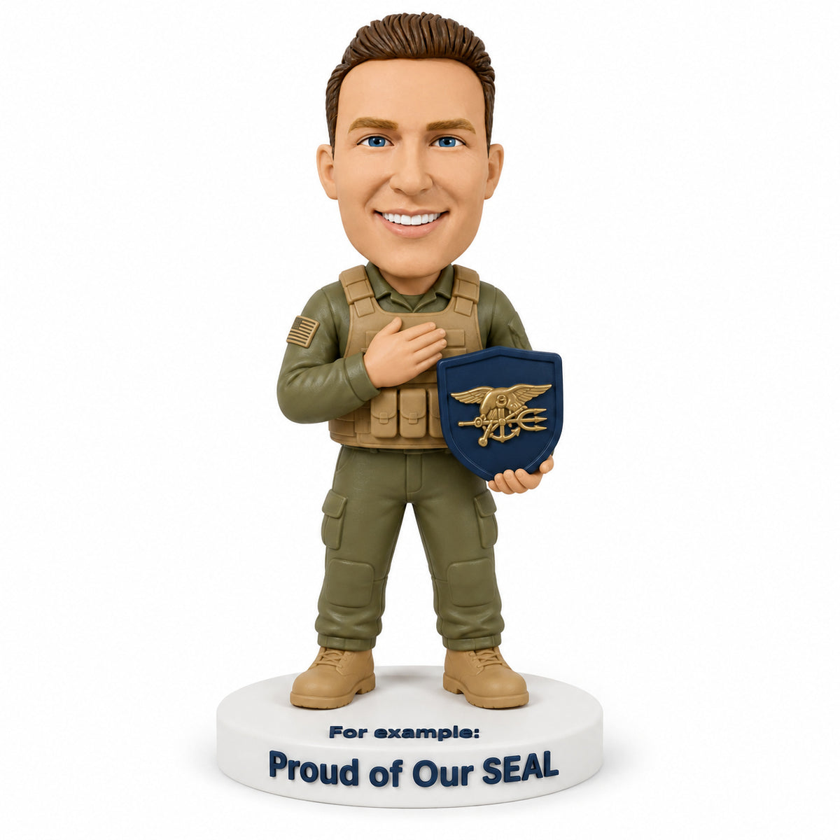 Custom U.S. Navy SEAL Bobbleheads – Customizable Military Uniform & Pose