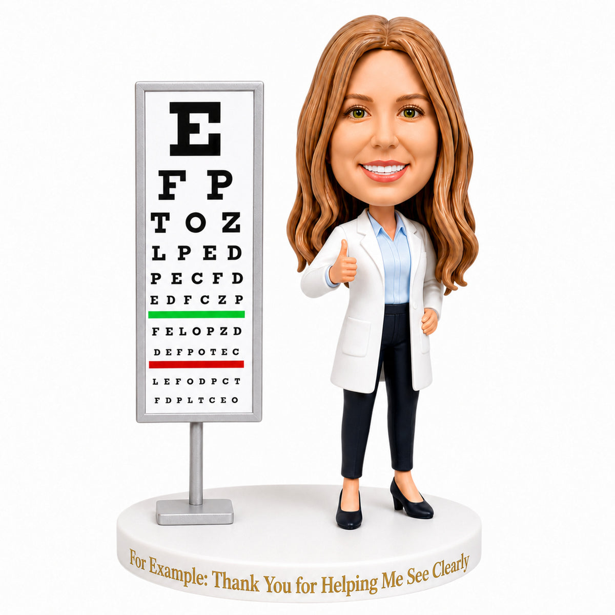 Custom Ophthalmologist Bobblehead – Customizable Medical Attire & Pose