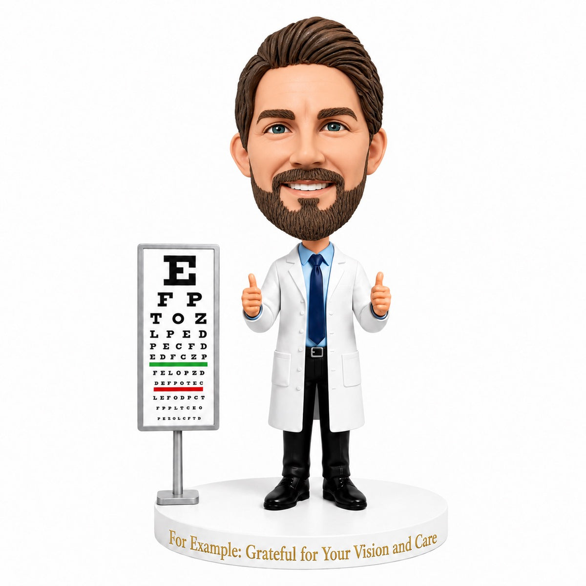 Custom Ophthalmologist Bobblehead –--- Customizable Medical Attire & Pose
