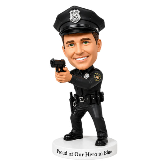 Custom Police Officer Bobblehead – Customizable Uniform & Pose
