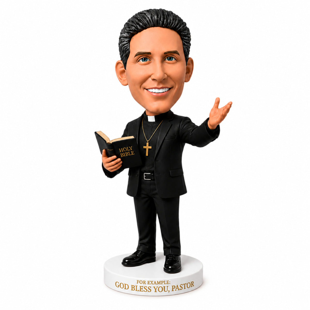 Custom Priest Bobbleheads –- Customizable Clerical Attire & Pose