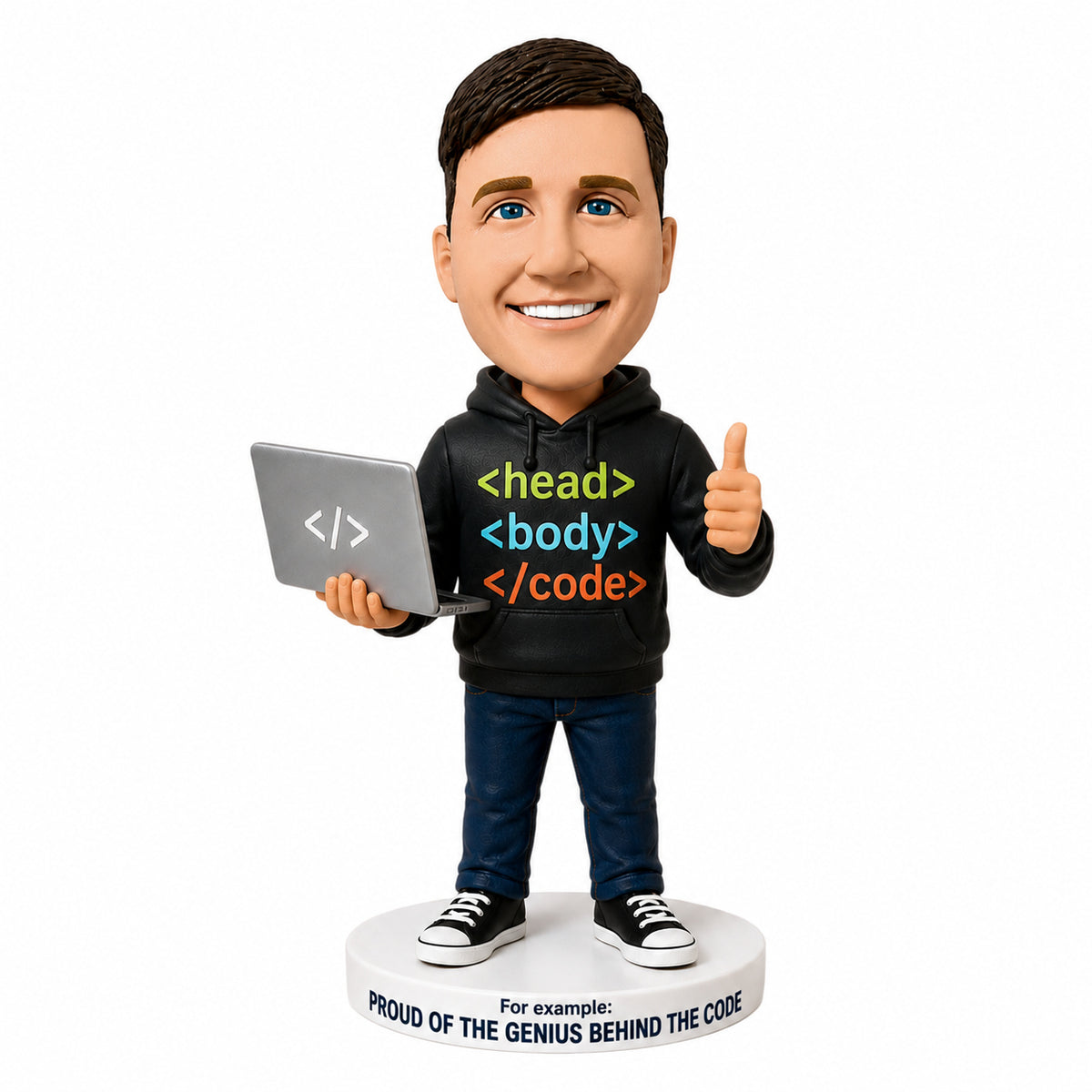 Custom Software Engineer Bobbleheads – Customizable Outfit & Pose