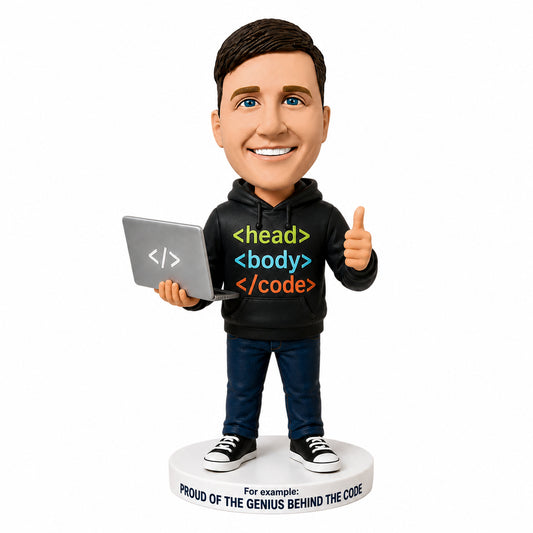Custom Software Engineer Bobbleheads – Customizable Outfit & Pose