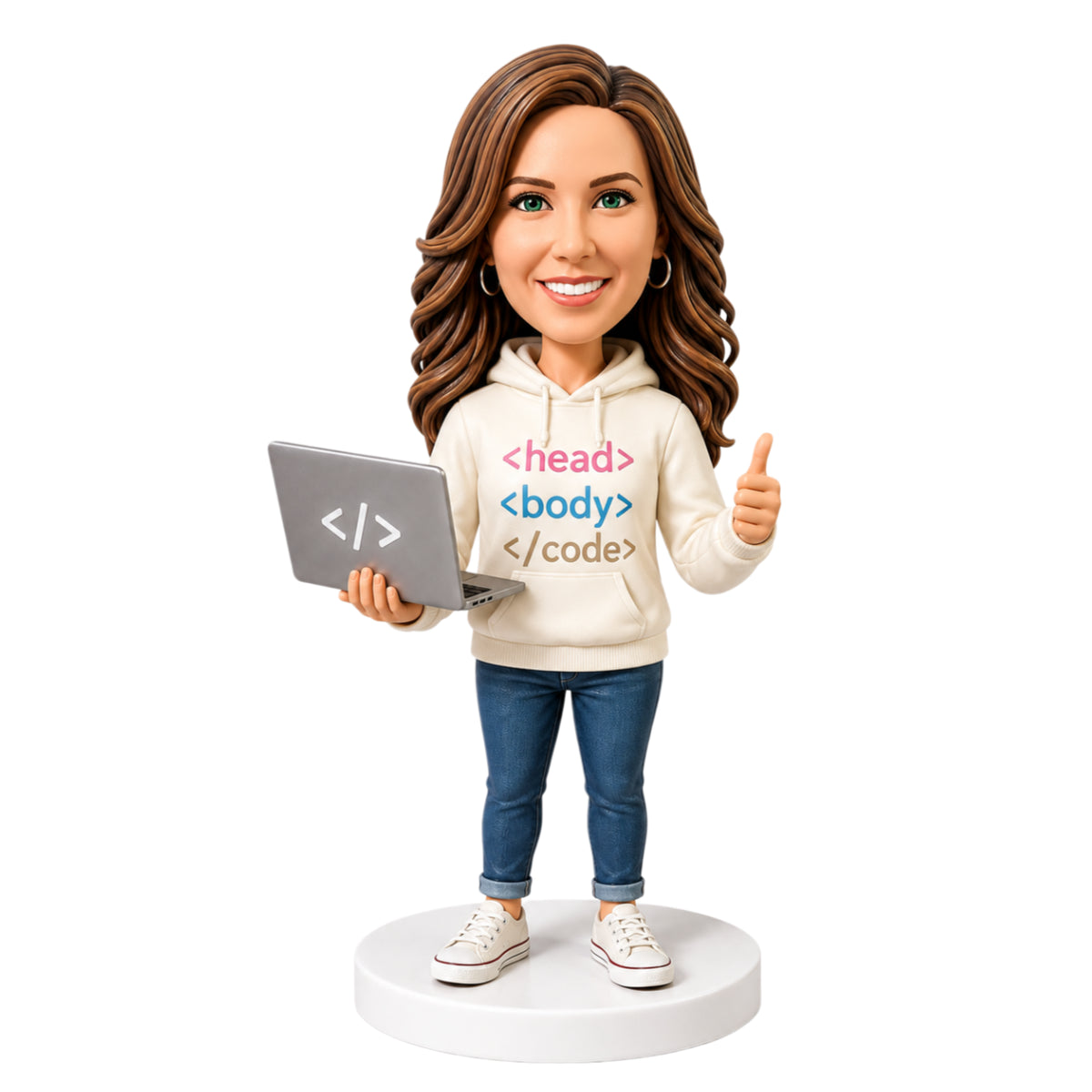 Custom Software Engineer Bobbleheads –- Customizable Outfit & Pose