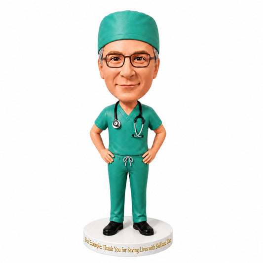 Gifts for Surgeons –-- Customizable Medical Attire & Pose
