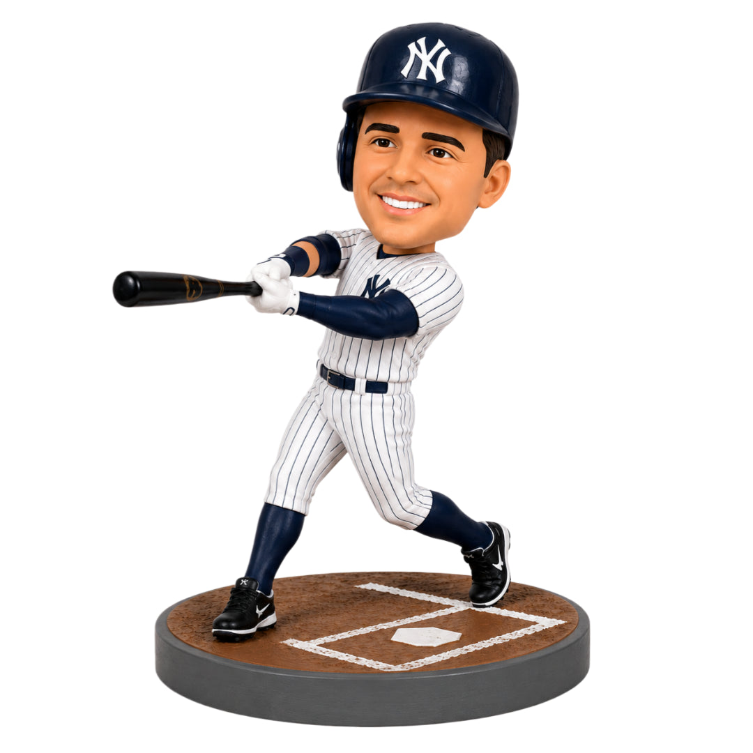 Custom New York Baseball Fan Bobbleheads – Customizable Baseball Outfit & Pose