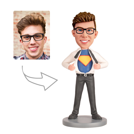 SuperHero Custom Bobblehead - Personalized  Customize a Letter