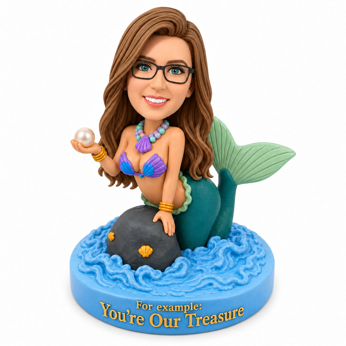 Custom Mermaid Bobbleheads– Customizable Outfit & Pose