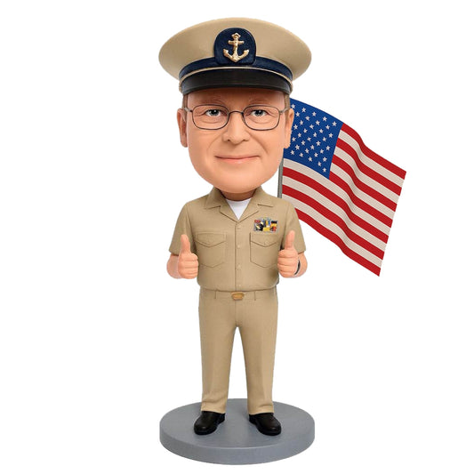 Navy Chief Gifts - Navy Chief Custom Bobblehead - Uniform Can Be Customized