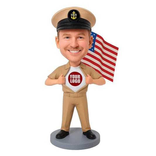 Navy Chief Gifts - Navy Chief Custom Bobbleheads - Navy Uniform Can Be Customized