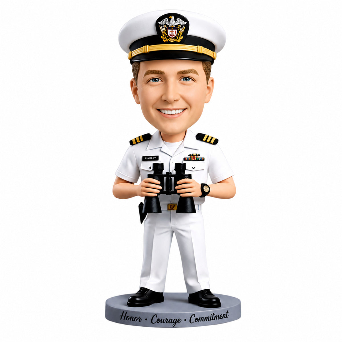 Custom U.S. Navy Bobbleheads – Customizable Military Uniform & Pose