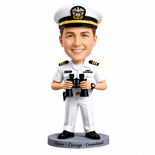 Custom U.S. Navy Bobbleheads – Customizable Military Uniform & Pose