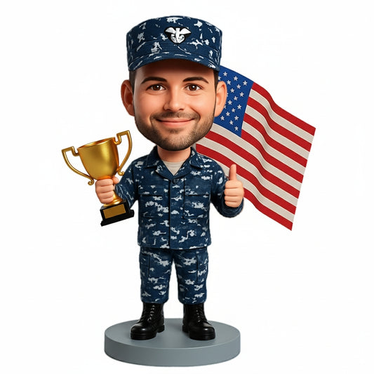 Navy Retirement Gift|Custom Bobbleheads|Navy Uniform Can Be Customized