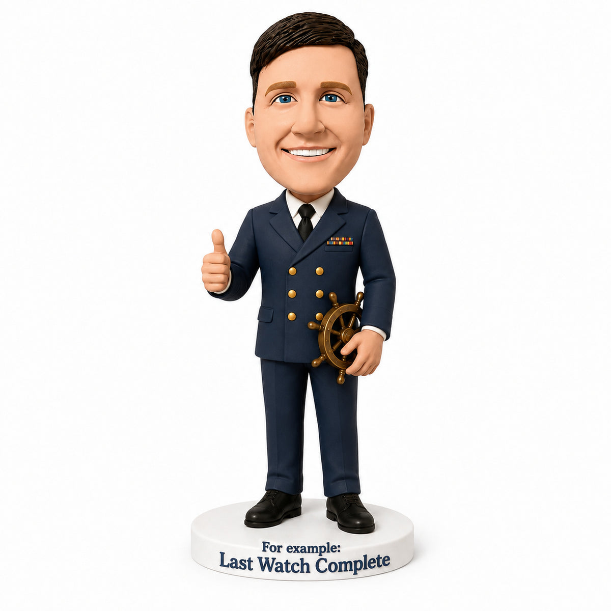 Custom U.S. Navy Veteran Bobbleheads –- Customizable Military Uniform & Pose