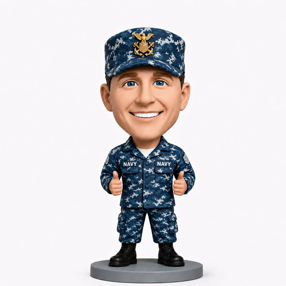Custom U.S. Navy Veteran Bobbleheads –--- Customizable Military Uniform & Pose