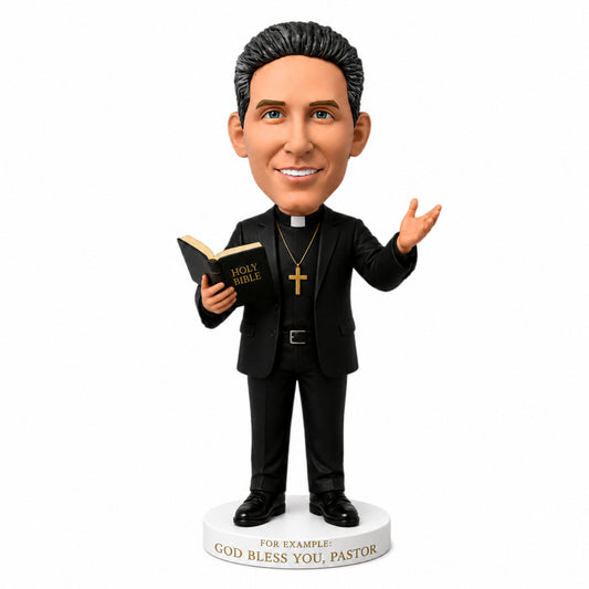 Custom Pastor Bobbleheads – Customizable Clerical Attire & Pose