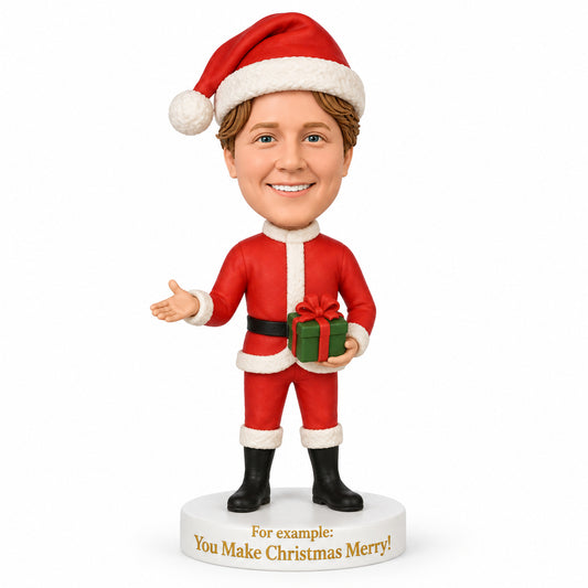 Custom Santa Claus Bobbleheads – Customizable Outfit & Pose