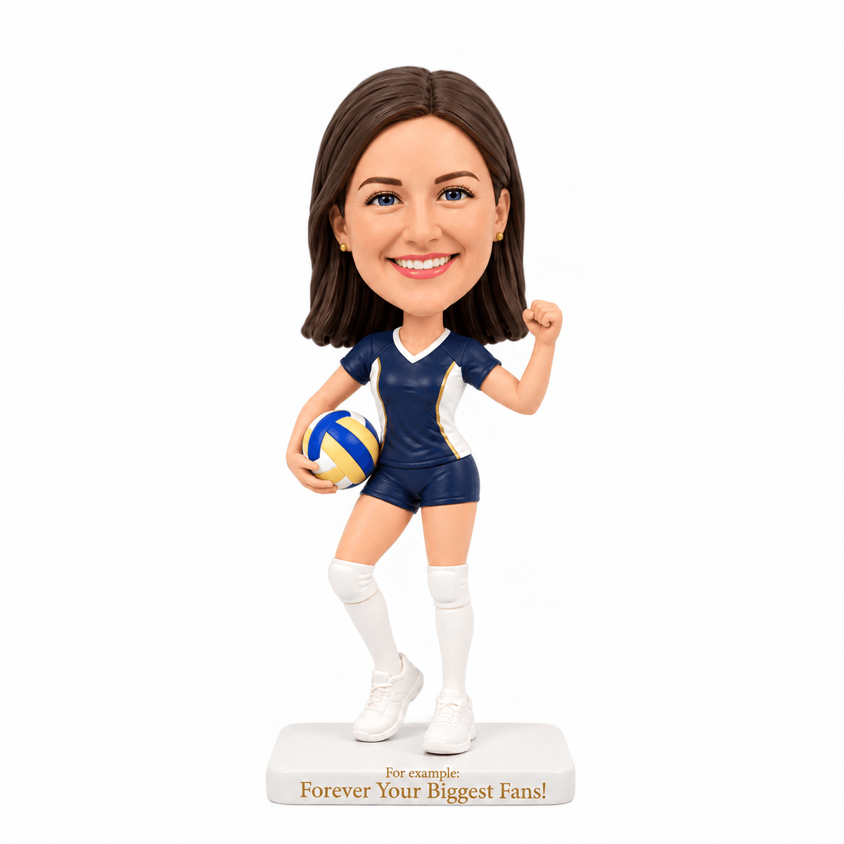 Custom Female Volleyball Player Bobbleheads – Customizable Volleyball Uniform & Pose