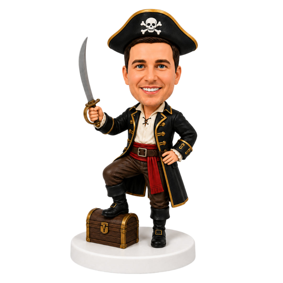 Custom Pirate Bobbleheads –- Customizable Outfit & Pose