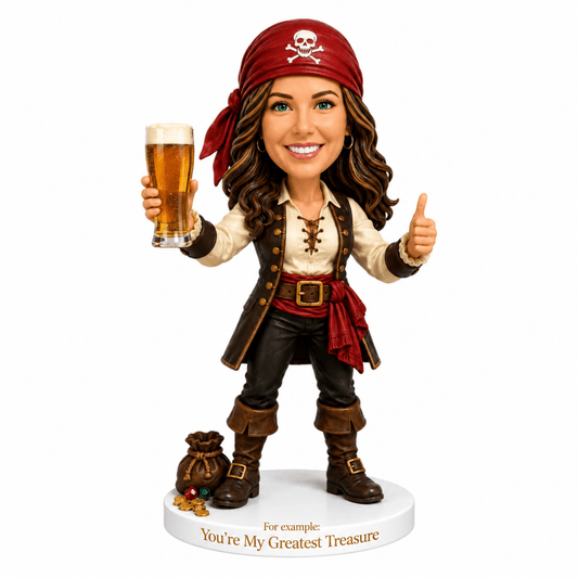 Custom Female Pirate Bobbleheads – Customizable Outfit & Pose