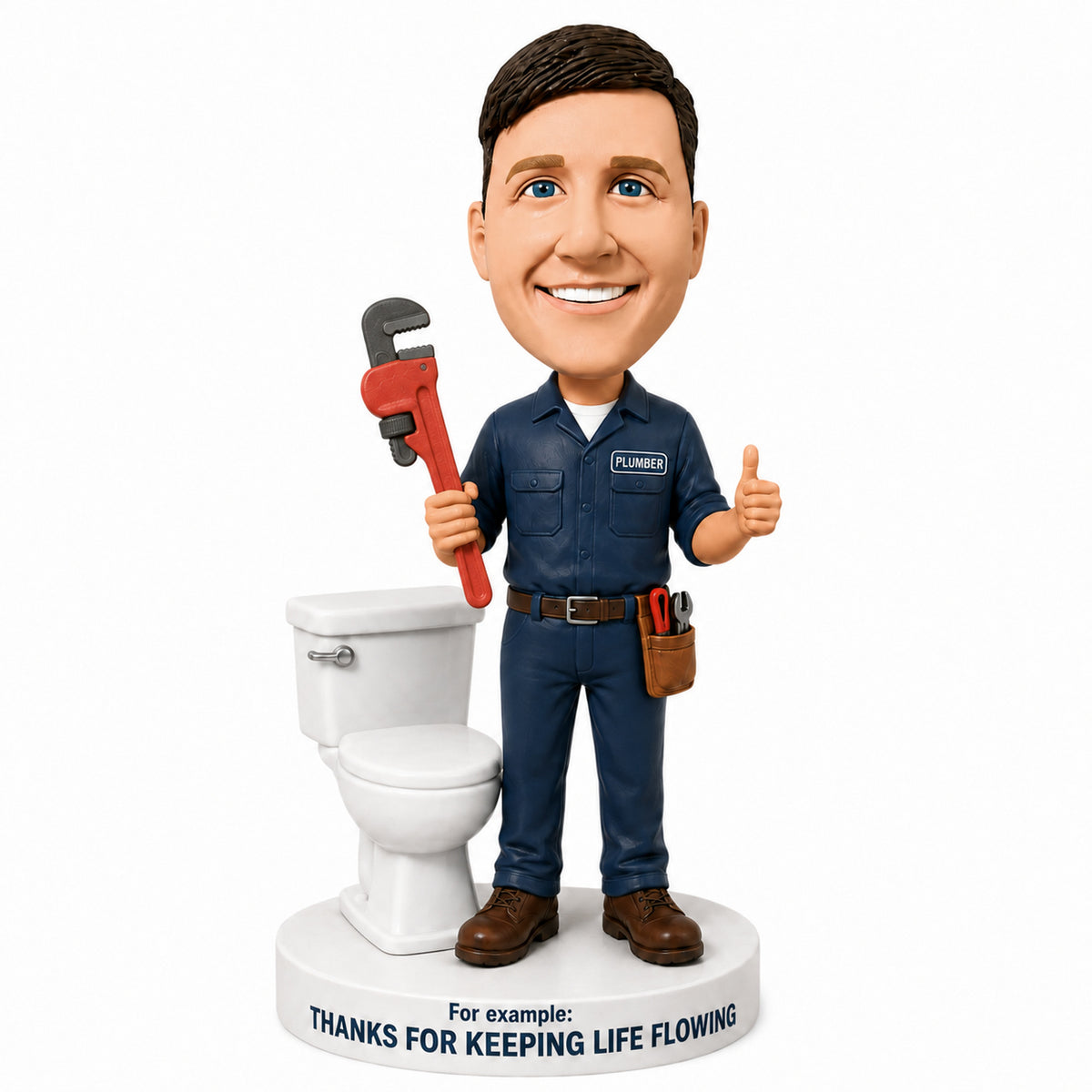 Custom Plumber Bobbleheads – Customizable Outfit & Pose