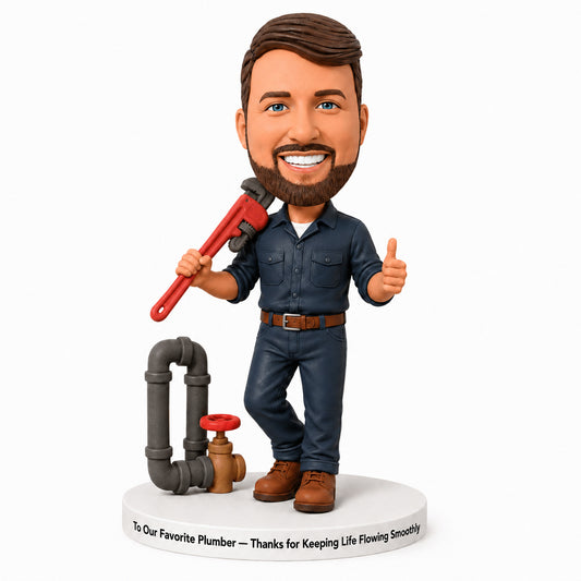 Custom Plumber Bobbleheads –- Customizable Outfit & Pose