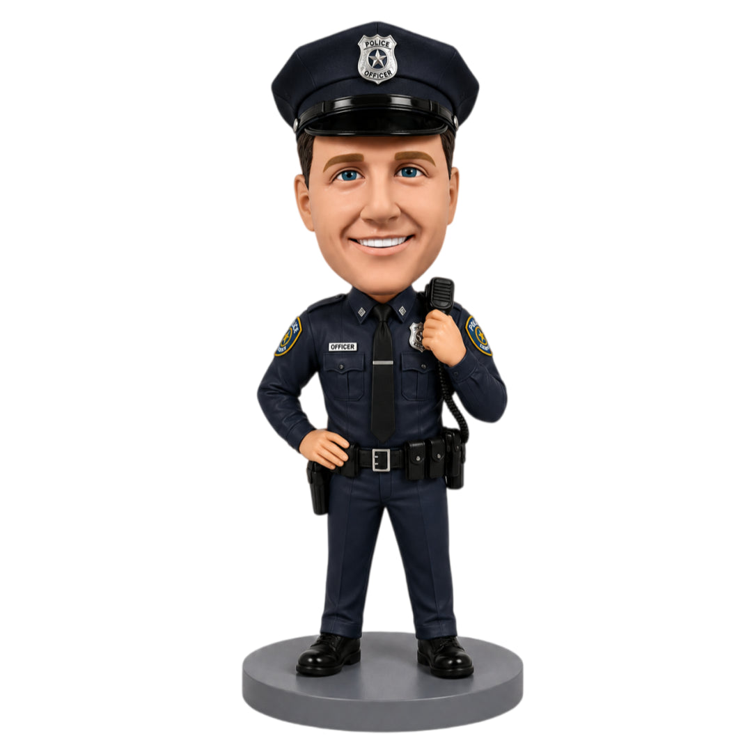 Custom Police Officer Bobbleheads – Customizable Uniform & Pose