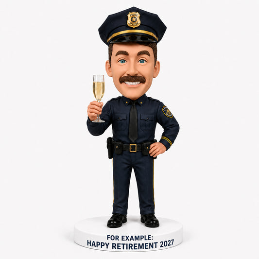 Custom Police Officer Retirement Bobbleheads – Customizable Uniform & Pose